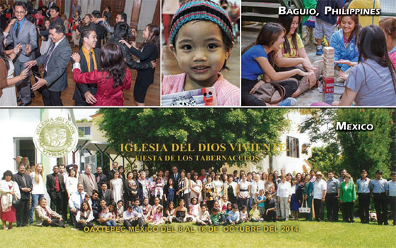 collage of images from Philippines and Mexico Feast of Tabernacles 2014