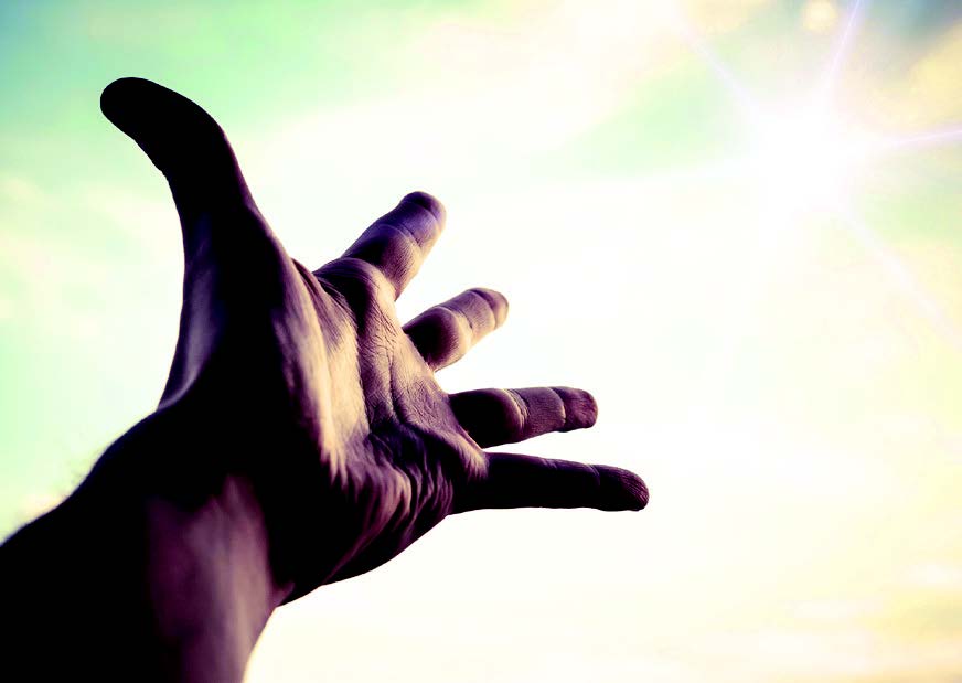 Outstretched hand
