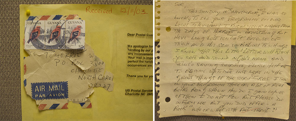 miraculously received letter