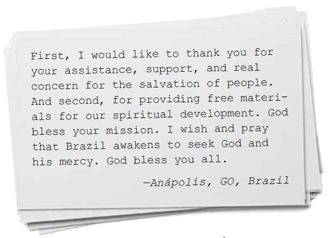 User comment sent from Brazil