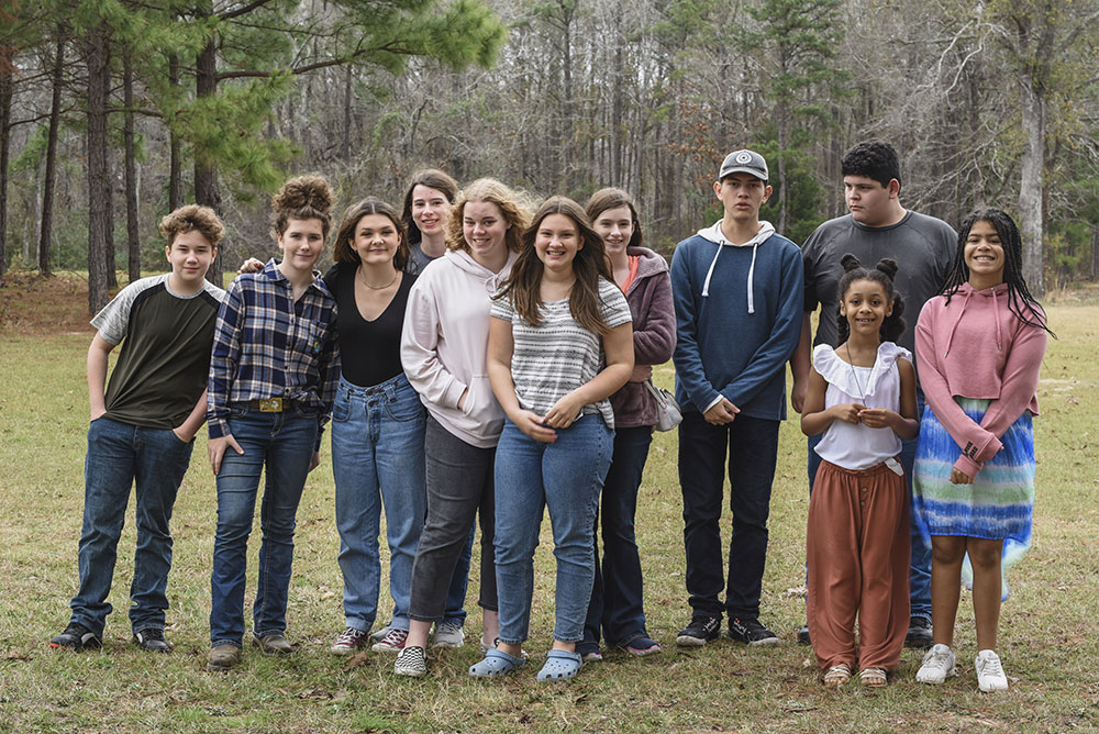 kids at Texas winter weekend in Mineola